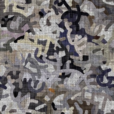 Kömür kömürü lekeli, gri Fransız keten kumaşı dokuma arka planı. Tarafsız, eski kumaş baskı kumaştan yapılmış. Her yeri parmak iziyle kaplı. Düzensiz pürüzlü pürüzlü grunge etkisi.