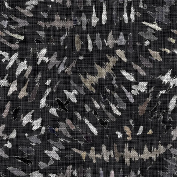 Kömür kömürü lekeli, gri Fransız keten kumaşı dokuma arka planı. Tarafsız, eski kumaş baskı kumaştan yapılmış. Her yeri parmak iziyle kaplı. Düzensiz pürüzlü pürüzlü grunge etkisi.