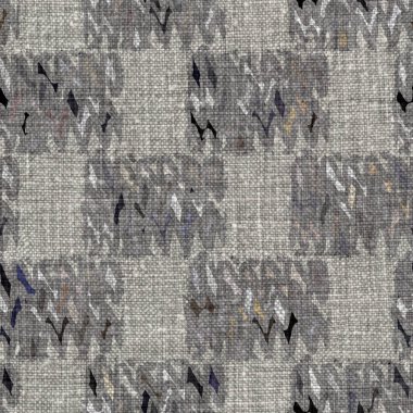 Kömür kömürü lekeli, gri Fransız keten kumaşı dokuma arka planı. Tarafsız, eski kumaş baskı kumaştan yapılmış. Her yeri parmak iziyle kaplı. Düzensiz pürüzlü pürüzlü grunge etkisi.