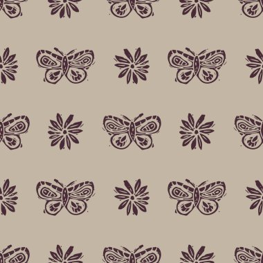 El yapımı, blok şeklinde, kelebek desenli, pürüzsüz. Köylü halk silueti çizimi geçmişi. Scandi ya da İnsian tarzı illüstrasyon. Etnik tekstil, her yerde ilkel moda.. 