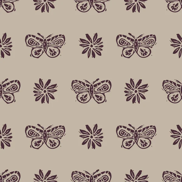 El yapımı, blok şeklinde, kelebek desenli, pürüzsüz. Köylü halk silueti çizimi geçmişi. Scandi ya da İnsian tarzı illüstrasyon. Etnik tekstil, her yerde ilkel moda.. 