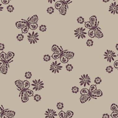 El yapımı, blok şeklinde, pürüzsüz bir kelebek deseni. Köy kökenli halk sanatı geçmişi. Scandi ya da etnik Hint tasarımı. Saf nötr ton dokunun her yerinde.