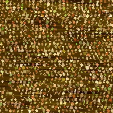 Kare konfeti parti dokusu arka planı. Sihirli kare renkli, noktasız desen. Çok renkli, ışıltılı, çeşitli renkte serpiştirilmiş. Yazının her yerinde neşeli bulanıklık efekti. 