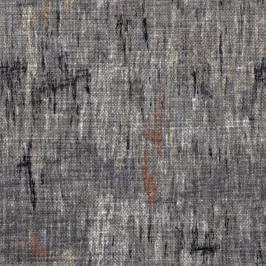 Kömür kömürü lekeli, gri Fransız keten kumaşı dokuma arka planı. Tarafsız, eski kumaş baskı kumaştan yapılmış. Her yeri parmak iziyle kaplı. Düzensiz pürüzlü pürüzlü grunge etkisi.
