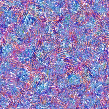 Kusursuz yaz boho 'su parmak izini sildi. Grunge hafif suluboya kolaj dokusu arka planı. Plaj desenli tekstil kumaşı. Boya mavisi, pastel, bulanık, püre, her yerde arıza var. 