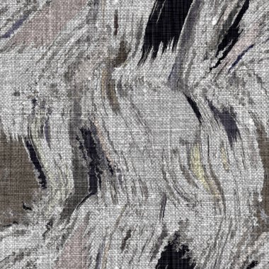 Kömür kömürü lekeli, gri Fransız keten kumaşı dokuma arka planı. Tarafsız, eski kumaş baskı kumaştan yapılmış. Her yeri parmak iziyle kaplı. Düzensiz pürüzlü pürüzlü grunge etkisi.