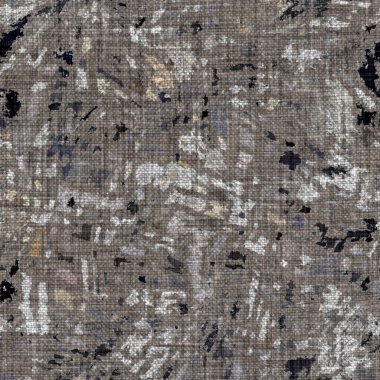 Kömür kömürü lekeli, gri Fransız keten kumaşı dokuma arka planı. Tarafsız, eski kumaş baskı kumaştan yapılmış. Her yeri parmak iziyle kaplı. Düzensiz pürüzlü pürüzlü grunge etkisi.