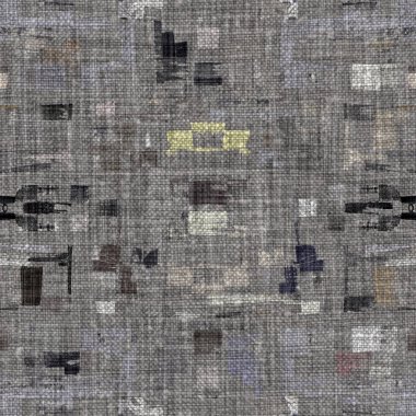 Kömür kömürü lekeli, gri Fransız keten kumaşı dokuma arka planı. Tarafsız, eski kumaş baskı kumaştan yapılmış. Her yeri parmak iziyle kaplı. Düzensiz pürüzlü pürüzlü grunge etkisi.