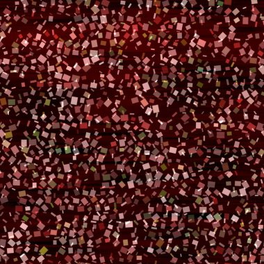 Kare konfeti parti dokusu arka planı. Sihirli kare renkli, noktasız desen. Çok renkli, ışıltılı, çeşitli renkte serpiştirilmiş. Yazının her yerinde neşeli bulanıklık efekti. 