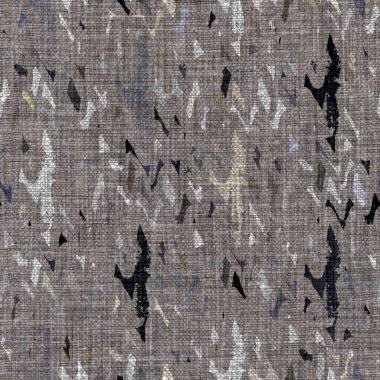 Kömür kömürü lekeli, gri Fransız keten kumaşı dokuma arka planı. Tarafsız, eski kumaş baskı kumaştan yapılmış. Her yeri parmak iziyle kaplı. Düzensiz pürüzlü pürüzlü grunge etkisi.