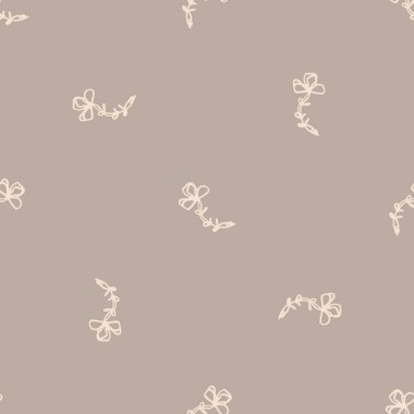 Kusursuz minimalist karalama çiçek desenli arka plan. İki tonlu duvar kağıdını sakinleştir. Basit modern skandi unisex bebek tasarımı. Her yerde organik, çocuksu, cinsiyetsiz, tarafsız bir bebek var. El çizimi çiçek..