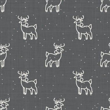 Kusursuz Noel Ren Geyiği sahne arkası tatili. Dantel efekti xmas monokrom desenli doku. Scandi şenlik noel motifi geçmişi. Modern mevsimlik hediye paketleme kağıdı..