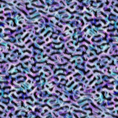 Benekli lekeli lekeli kusurlu arka plan. Mor mavi, kravat boyasını silmiş. Kusursuz çeşitlendirilmiş boho yaz tekstil malzemesi. Dekoratif soluk sıkıntılı bulanıklık tüm parmak izi