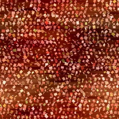 Kare konfeti parti dokusu arka planı. Sihirli kare renkli, noktasız desen. Çok renkli, ışıltılı, çeşitli renkte serpiştirilmiş. Yazının her yerinde neşeli bulanıklık efekti. 