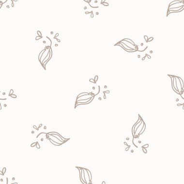 Kusursuz minimalist karalama çiçek desenli arka plan. İki tonlu duvar kağıdını sakinleştir. Basit modern skandi unisex bebek tasarımı. Her yerde organik, çocuksu, cinsiyetsiz, tarafsız bir bebek var. El çizimi çiçek..