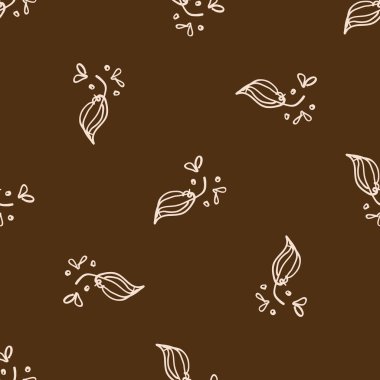 Kusursuz minimalist karalama çiçek desenli arka plan. İki tonlu duvar kağıdını sakinleştir. Basit modern skandi unisex bebek tasarımı. Her yerde organik, çocuksu, cinsiyetsiz, tarafsız bir bebek var. El çizimi çiçek..