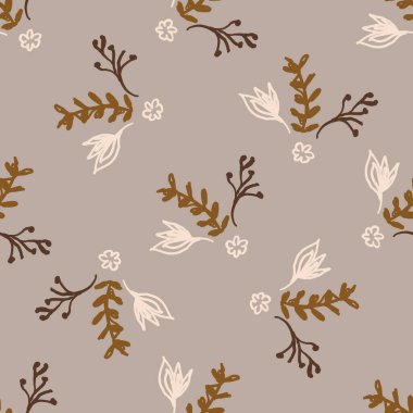 Kusursuz minimalist karalama çiçek desenli arka plan. İki tonlu duvar kağıdını sakinleştir. Basit modern skandi unisex bebek tasarımı. Her yerde organik, çocuksu, cinsiyetsiz, tarafsız bir bebek var. El çizimi çiçek..