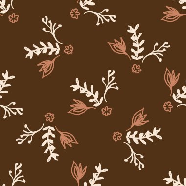 Kusursuz minimalist karalama çiçek desenli arka plan. İki tonlu duvar kağıdını sakinleştir. Basit modern skandi unisex bebek tasarımı. Her yerde organik, çocuksu, cinsiyetsiz, tarafsız bir bebek var. El çizimi çiçek..