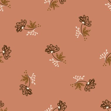 Kusursuz minimalist karalama çiçek desenli arka plan. İki tonlu duvar kağıdını sakinleştir. Basit modern skandi unisex bebek tasarımı. Her yerde organik, çocuksu, cinsiyetsiz, tarafsız bir bebek var. El çizimi çiçek..