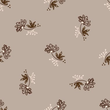 Kusursuz minimalist karalama çiçek desenli arka plan. İki tonlu duvar kağıdını sakinleştir. Basit modern skandi unisex bebek tasarımı. Her yerde organik, çocuksu, cinsiyetsiz, tarafsız bir bebek var. El çizimi çiçek..