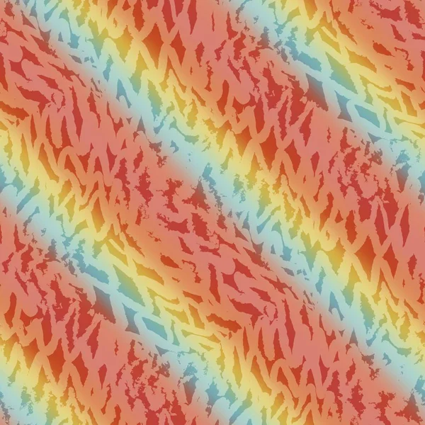 Horizontal blurry ombre blend textured stripe background. Variegated pastel line melange seamless pattern. Abstract textured all over print. Retro summer soft color dip dye striped effect — Stock Photo, Image
