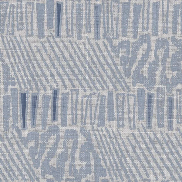 Textura abstracta de lino tejido de granja francesa sin costuras. Ecru lino fibra de cáñamo azul. Fondo de patrón natural. Tela de tic-tac orgánica para material de toalla de cocina. Pinstripe material allover imprimir —  Fotos de Stock