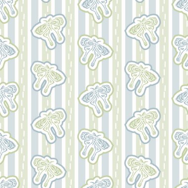 Kusursuz minimalist kelebek kalıbı. Sakin soluk tonlu pastel renkli duvar kağıdı. Basit modern skandi unisex çocuk tasarımı. Organik ışık cinsiyeti nötr yeni doğan bebek bezi baskısı. 