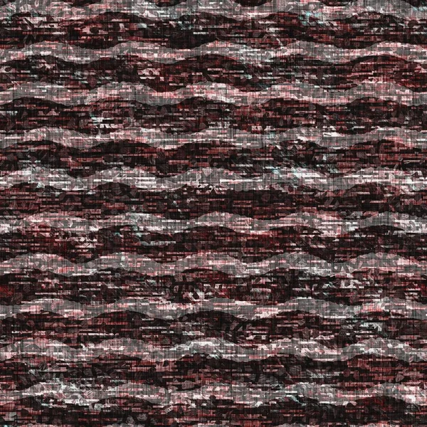 Κυμαινόμενο grunge blotch κυματιστό ριγέ φόντο μοτίβο. Φθαρμένο γαλαζοκόκκινο ρουστίκ ναυτικό επαναληπτικό δείγμα. Οριζόντια κύμα ριγέ απρόσκοπτη κεραμίδι υλικό. Διακοσμητική ξεθωριασμένη θολούρα σε όλο το αποτύπωμα — Φωτογραφία Αρχείου