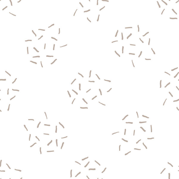 Бесшовный минималистский рисунок конфетти рисунок фон. Спокойный boho земляной тон цвета обоев. Просто современный естественный однополый дизайн. Органический ребенок с нейтральной половой принадлежностью во всем печатном виде. Рисунок.