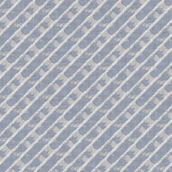 Seamless francês fazenda tecido de linho stripe textura. Ecru linho azul fibra de cânhamo. Fundo de padrão natural. Tecido orgânico para material de toalha de cozinha. Pinstripe material allover impressão — Fotografia de Stock