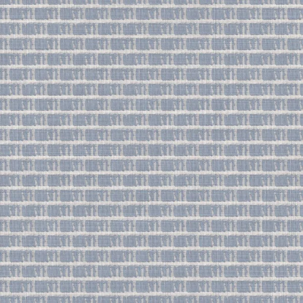 Textura de raya de lino tejida casa de campo francesa sin costuras. Ecru lino fibra de cáñamo azul. Fondo de patrón natural. Tela de tic-tac orgánica para material de toalla de cocina. Pinstripe material allover imprimir — Foto de Stock
