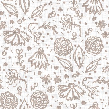 Kusursuz minimalist karalama çiçek desenli arka plan. İki tonlu duvar kağıdını sakinleştir. Basit modern skandi unisex bebek tasarımı. Her yerde organik, çocuksu, cinsiyetsiz, tarafsız bir bebek var. El çizimi çiçek..