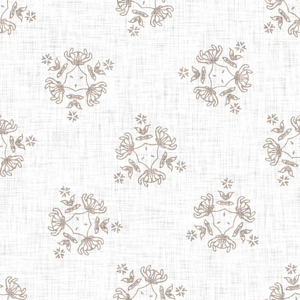 Seamless minimalist doodle flower pattern background. Calm two tone color wallpaper. Simple modern scandi unisex baby design. Organic childish gender neutral baby all over print. Hand drawn floral.