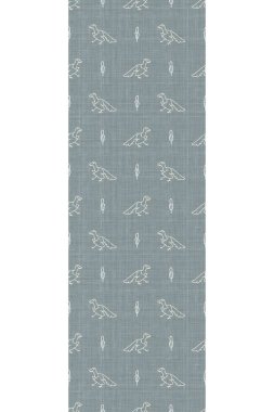 Kusursuz arka plan dinozor cinsiyeti tarafsız sınır dikey. Tuhaf asgari 2 tonluk toprak rengi. Çocuk yuvası afişi ya da boho çizgi filmi. Doğal şablon.. 