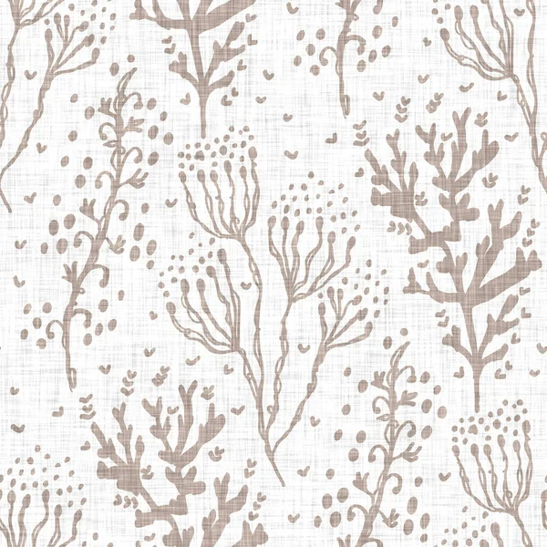 Seamless minimalist doodle flower pattern background. Calm two tone color wallpaper. Simple modern scandi unisex baby design. Organic childish gender neutral baby all over print. Hand drawn floral. — Stock Photo, Image