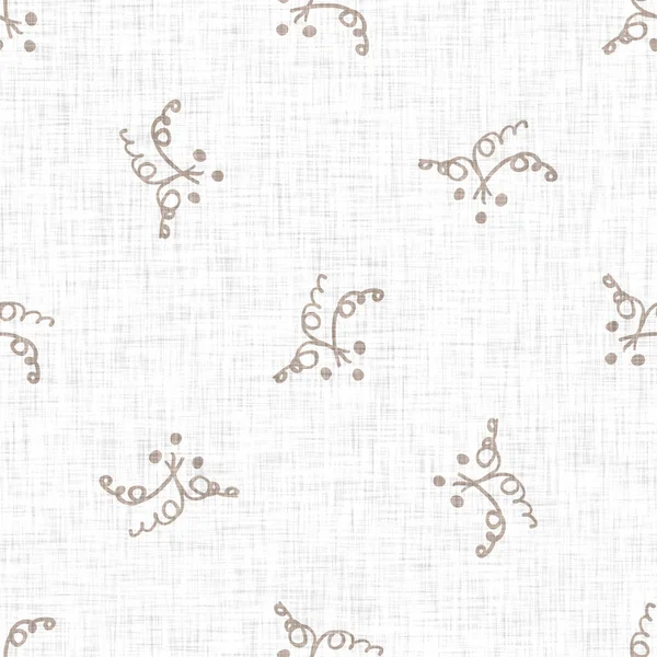 Nahtlose minimalistische Doodle Blumenmuster Hintergrund. Ruhige zweifarbige Tapete. Einfaches modernes skandinavisches Unisex-Babydesign. Bio-Baby geschlechtsneutral auf der ganzen Welt. Handgezeichnete Blumen. — Stockfoto