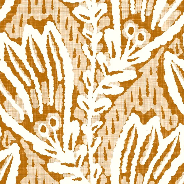 Aquarell orange Blume Motiv Hintergrund. Handbemalte erdige wunderliche nahtlose Muster. Modernes florales Leinengewebe für die Dekoration von Frühling und Sommer. Dekorative Scandi Stil bunte Natur auf dem ganzen Druck — Stockfoto