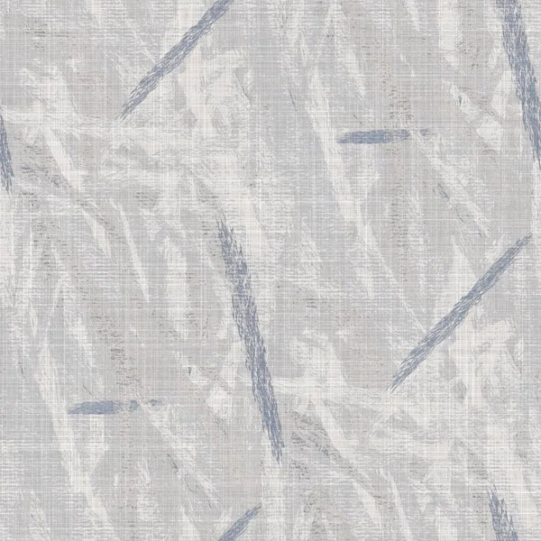 Nahtlose Französisch Bauernhaus gewebt Leinen melierte Textur. Ecru Flachs blaue Hanffaser. Natürliche Muster Hintergrund. Organisch tickender Stoff für Küchentücher. Nadelstreifenmaterial allover print — Stockfoto