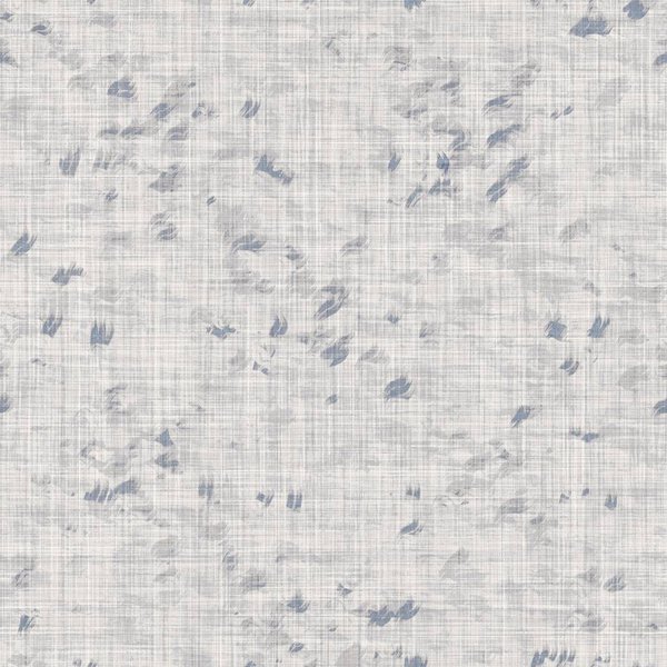 Seamless french farmhouse geo abstract linen printed fabric background. Provence blue gray pattern texture. Shabby chic style woven background. Textile rustic scandi all over print effect. Watercolor.