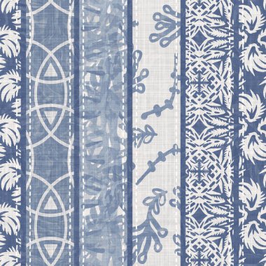 Pasaklı, şık Fransız, gri, mavi keten yama şeritli. Grunge eski yama tekstil efektlerini yıkadı. Kır tarzı ev dekorasyonu yumuşak mobilyalar, dekoratif yastık ya da kumaşın her tarafına yapıştırılmış.. 