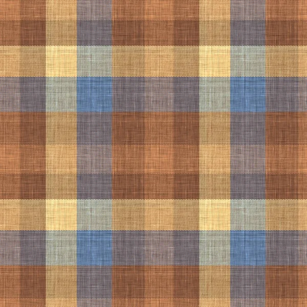 Knit wool plaid background pattern. Traditional warm checkered handmade stitch texture effect. Seamless masculine tweed effect fabric. Melange winter tartan all over print. — Stock Photo, Image