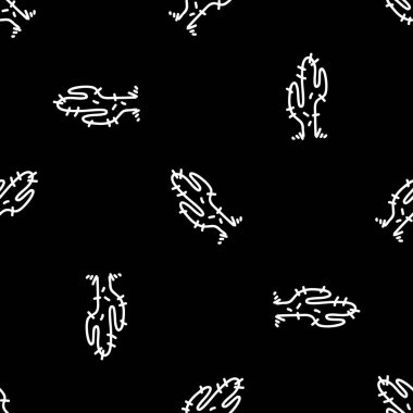 Siyah beyaz çizilmiş saguaro kaktüs klipsi sanatı figürü. Tek renkli folklor ikonu çizimi ya da resimli vektör siluet motifi için vahşi erkeksi saguaro bitkisi. 