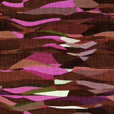 Yüzyılın ortalarında modern çizgili kumaş 1960 'ların modası. Kusursuz grafik kırık çizgi tekrar dokusu. Dekoratif doğa kamuflaj etkisi. Yumuşak mobilya ve moda baskısı için basılmış pamuk.