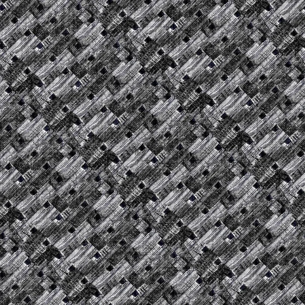 Kusursuz siyah örülmüş kumaş geometrik keten dokusu. İki ton monokrom desenli arka plan. Modern dokuma efekti. Erkeksi biçim motifi jpg yazısını tekrarla. — Stok fotoğraf