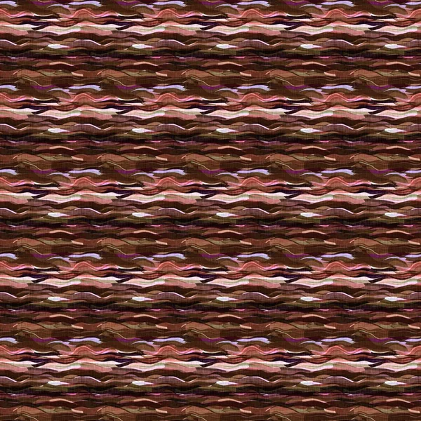 Mitten av seklet tunn rand tyg 1970-talet stil mönster. Sömlösa grafiska brutna linjer som upprepar konsistensen. Dekorativa jordtoner mönstrade linje effekt. Linjärt textiltryck i linjär bomull. — Stockfoto