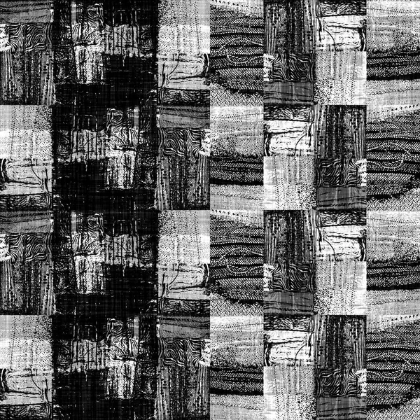Naadloze zwart wit geweven doek geometrische linnen textuur. Tweekleurige monochrome patroon achtergrond. Modern textiel weven effect. Mannelijke vorm motief herhalen jpg print. — Stockfoto