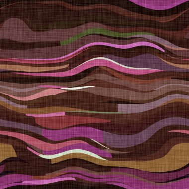 Yüzyılın ortalarında modern çizgili kumaş 1960 'ların modası. Kusursuz grafik kırık çizgi tekrar dokusu. Dekoratif doğa kamuflaj etkisi. Yumuşak mobilya ve moda baskısı için basılmış pamuk.