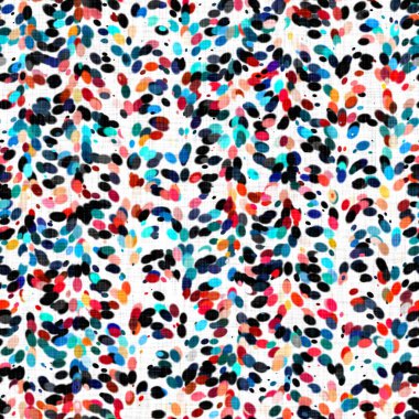 Suluboya düzensiz konfeti lekeli arka plan. Elle boyanmış tuhaf parti karnavalı kusursuz desen. Hoş desenli pamuk parçacıkları..