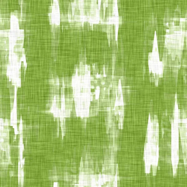 Linne konsistens bakgrund med fläckig fläckig effekt. Organiska oregelbundna sömlösa mönster. Modern vanlig 2-tonad fjädertextil för heminredning. Jordbruksskandal stil rustik grön över hela tryck. — Stockfoto