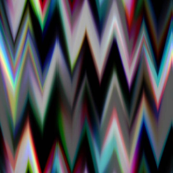 Размытая соляризованная безморская текстура шеврона. Традиционные мягкие разноцветные цифровые линзы вспыхивают в стиле загс. Современный модный фильм ikat fashion print.